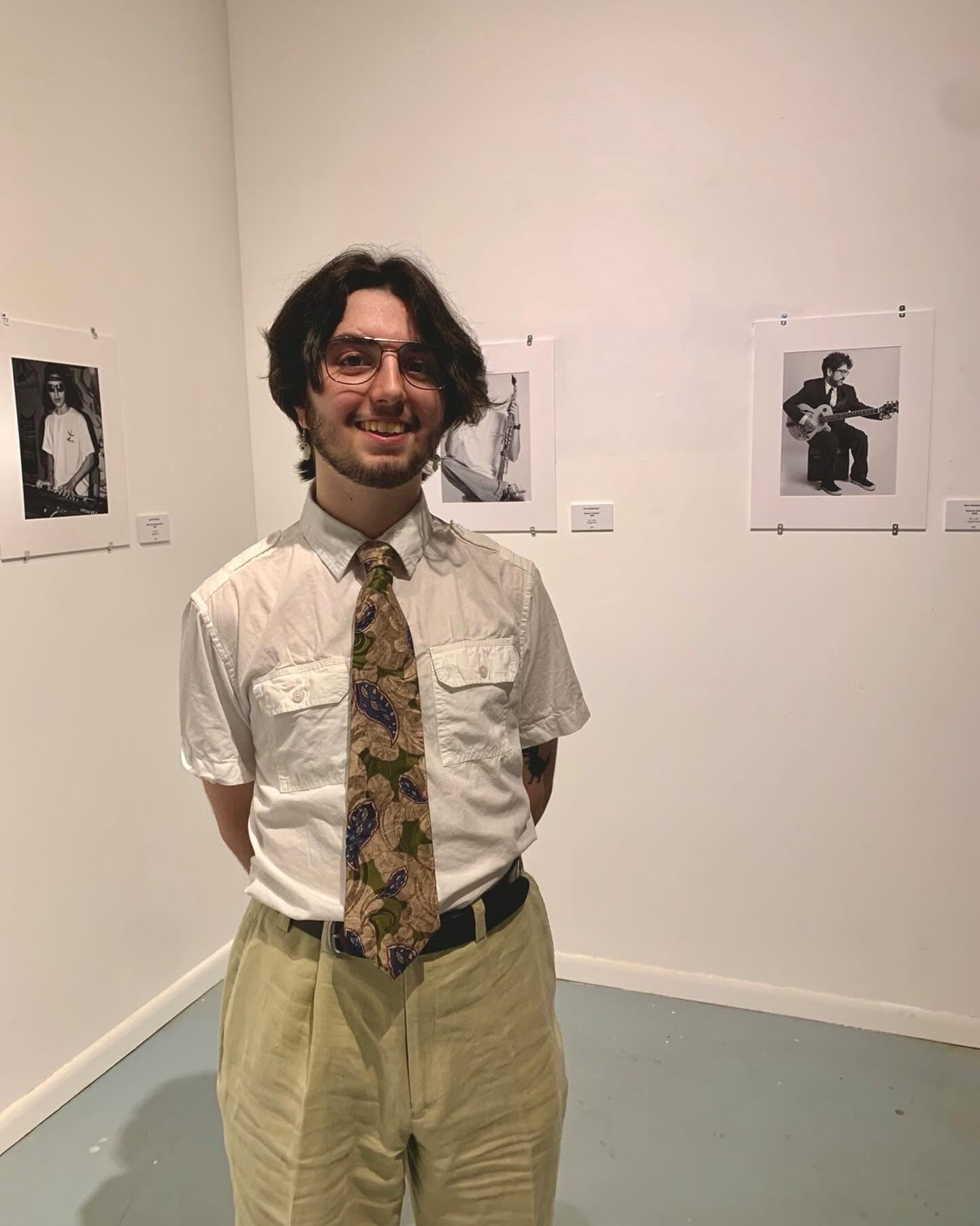 Photographs on display at Sam's exhibition